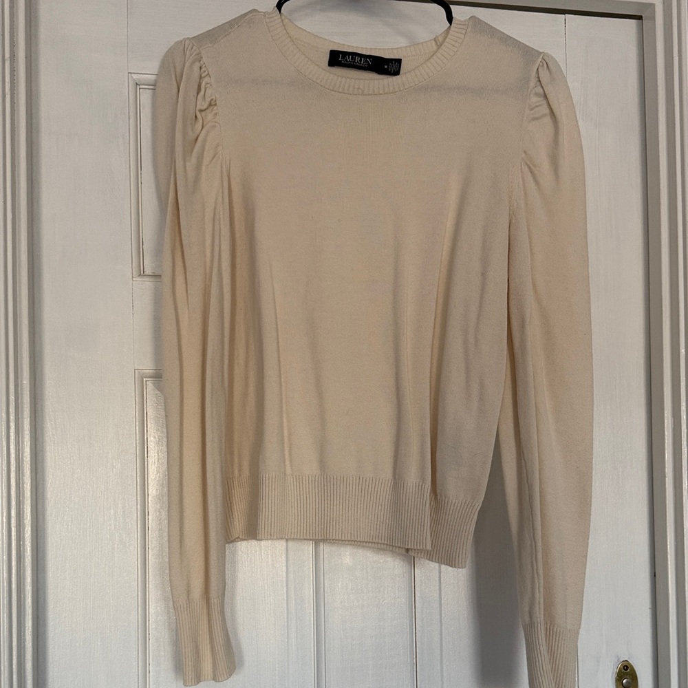 Ralph Lauren Cream Crew Neck Sweater